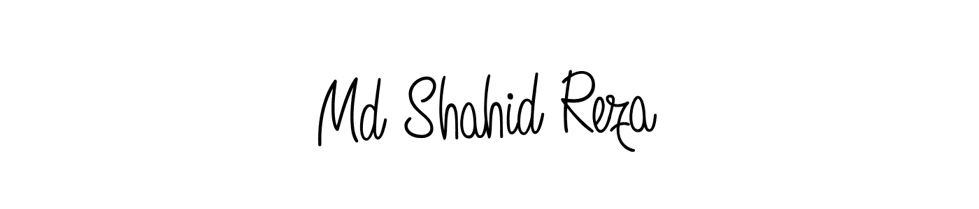 You should practise on your own different ways (Angelique-Rose-font-FFP) to write your name (Md Shahid Reza) in signature. don't let someone else do it for you. Md Shahid Reza signature style 5 images and pictures png