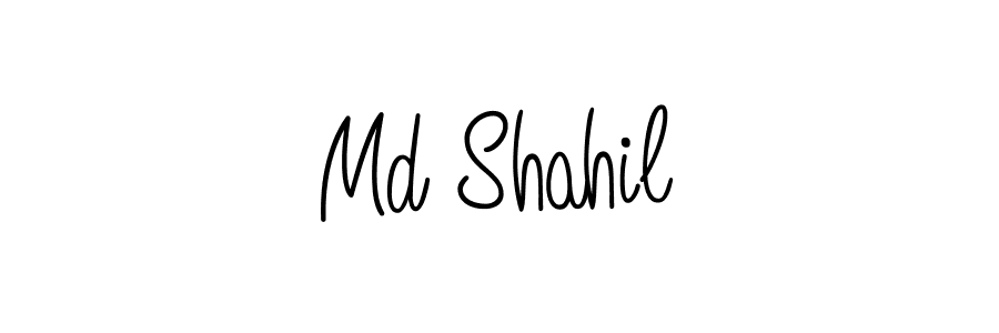 How to make Md Shahil name signature. Use Angelique-Rose-font-FFP style for creating short signs online. This is the latest handwritten sign. Md Shahil signature style 5 images and pictures png