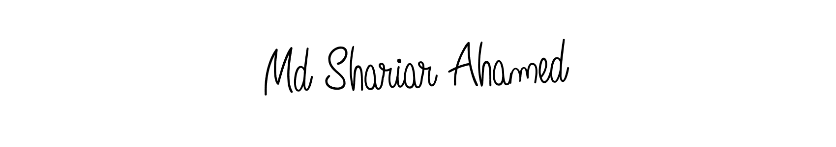 The best way (Angelique-Rose-font-FFP) to make a short signature is to pick only two or three words in your name. The name Md Shariar Ahamed include a total of six letters. For converting this name. Md Shariar Ahamed signature style 5 images and pictures png