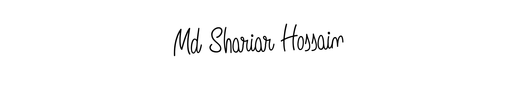 You should practise on your own different ways (Angelique-Rose-font-FFP) to write your name (Md Shariar Hossain) in signature. don't let someone else do it for you. Md Shariar Hossain signature style 5 images and pictures png