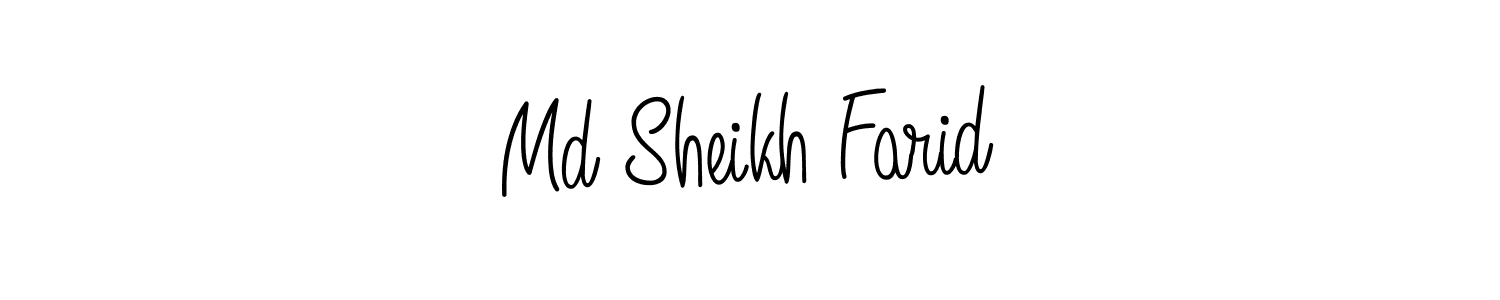 How to make Md Sheikh Farid name signature. Use Angelique-Rose-font-FFP style for creating short signs online. This is the latest handwritten sign. Md Sheikh Farid signature style 5 images and pictures png