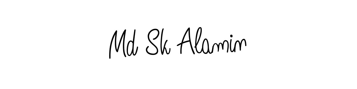 How to make Md Sk Alamin name signature. Use Angelique-Rose-font-FFP style for creating short signs online. This is the latest handwritten sign. Md Sk Alamin signature style 5 images and pictures png