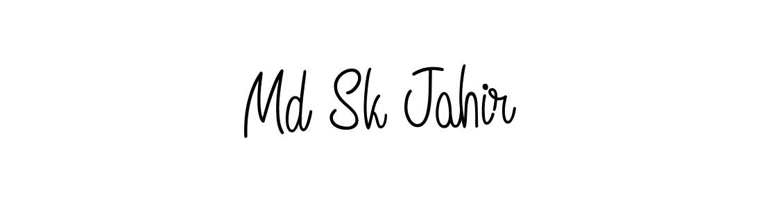 How to make Md Sk Jahir name signature. Use Angelique-Rose-font-FFP style for creating short signs online. This is the latest handwritten sign. Md Sk Jahir signature style 5 images and pictures png
