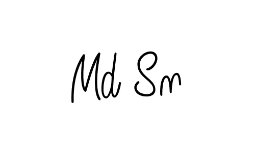 Make a beautiful signature design for name Md Sn. With this signature (Angelique-Rose-font-FFP) style, you can create a handwritten signature for free. Md Sn signature style 5 images and pictures png