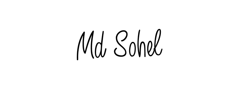 How to make Md Sohel name signature. Use Angelique-Rose-font-FFP style for creating short signs online. This is the latest handwritten sign. Md Sohel signature style 5 images and pictures png