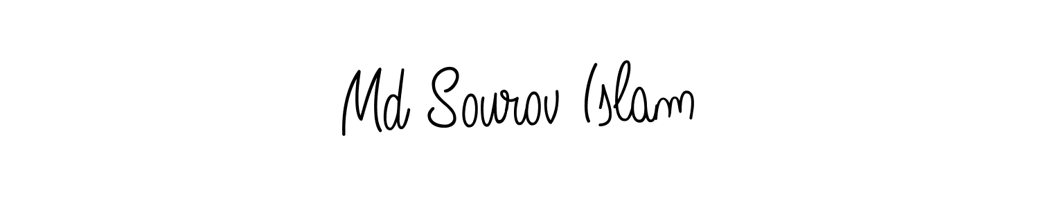 Use a signature maker to create a handwritten signature online. With this signature software, you can design (Angelique-Rose-font-FFP) your own signature for name Md Sourov Islam. Md Sourov Islam signature style 5 images and pictures png