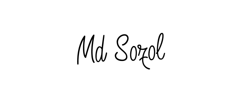 This is the best signature style for the Md Sozol name. Also you like these signature font (Angelique-Rose-font-FFP). Mix name signature. Md Sozol signature style 5 images and pictures png