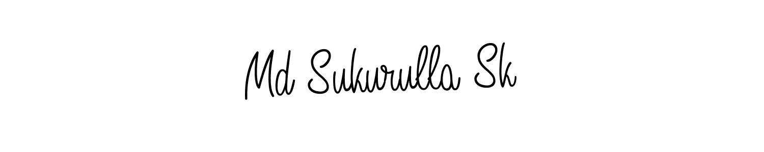 Make a beautiful signature design for name Md Sukurulla Sk. With this signature (Angelique-Rose-font-FFP) style, you can create a handwritten signature for free. Md Sukurulla Sk signature style 5 images and pictures png