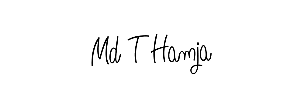 Design your own signature with our free online signature maker. With this signature software, you can create a handwritten (Angelique-Rose-font-FFP) signature for name Md T Hamja. Md T Hamja signature style 5 images and pictures png