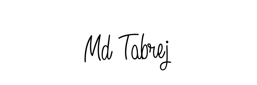 The best way (Angelique-Rose-font-FFP) to make a short signature is to pick only two or three words in your name. The name Md Tabrej include a total of six letters. For converting this name. Md Tabrej signature style 5 images and pictures png