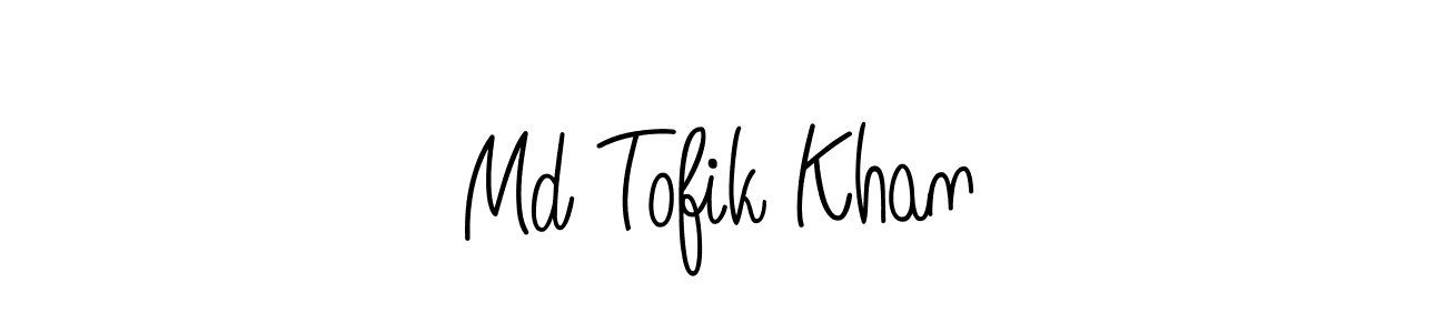 Md Tofik Khan stylish signature style. Best Handwritten Sign (Angelique-Rose-font-FFP) for my name. Handwritten Signature Collection Ideas for my name Md Tofik Khan. Md Tofik Khan signature style 5 images and pictures png