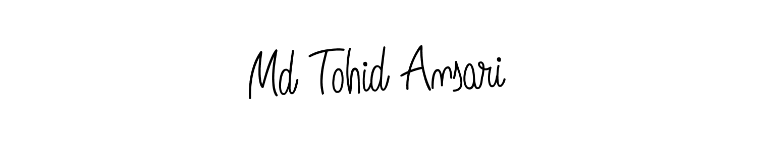 Md Tohid Ansari stylish signature style. Best Handwritten Sign (Angelique-Rose-font-FFP) for my name. Handwritten Signature Collection Ideas for my name Md Tohid Ansari. Md Tohid Ansari signature style 5 images and pictures png