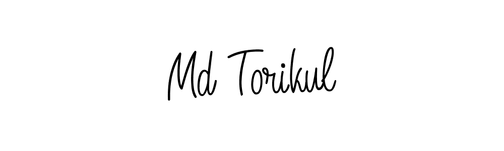 The best way (Angelique-Rose-font-FFP) to make a short signature is to pick only two or three words in your name. The name Md Torikul include a total of six letters. For converting this name. Md Torikul signature style 5 images and pictures png
