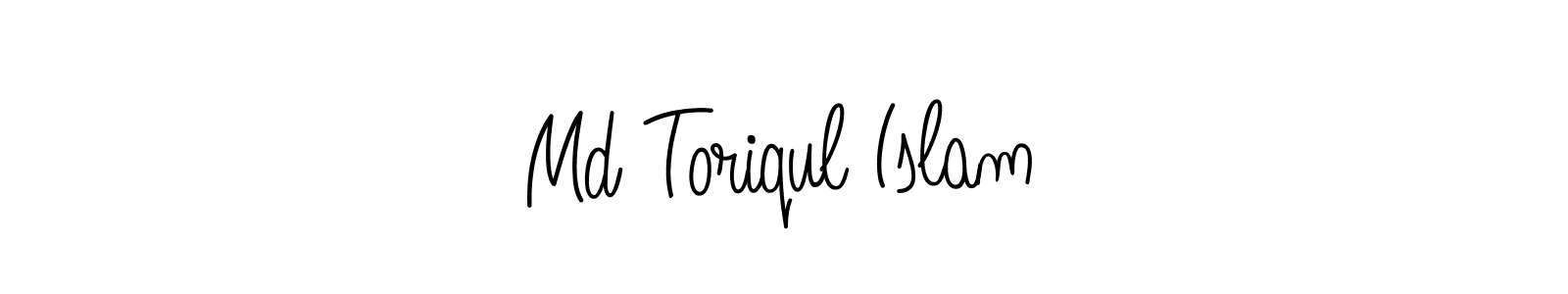 Make a beautiful signature design for name Md Toriqul Islam. With this signature (Angelique-Rose-font-FFP) style, you can create a handwritten signature for free. Md Toriqul Islam signature style 5 images and pictures png