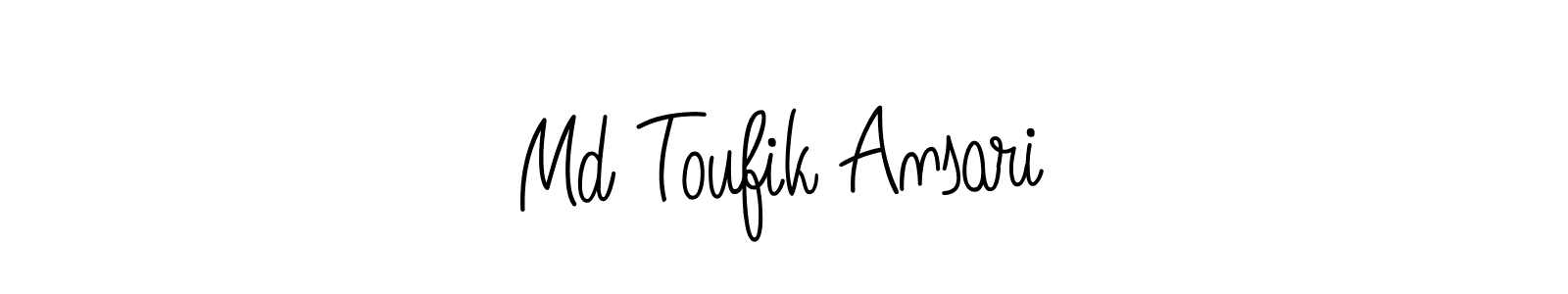Design your own signature with our free online signature maker. With this signature software, you can create a handwritten (Angelique-Rose-font-FFP) signature for name Md Toufik Ansari. Md Toufik Ansari signature style 5 images and pictures png