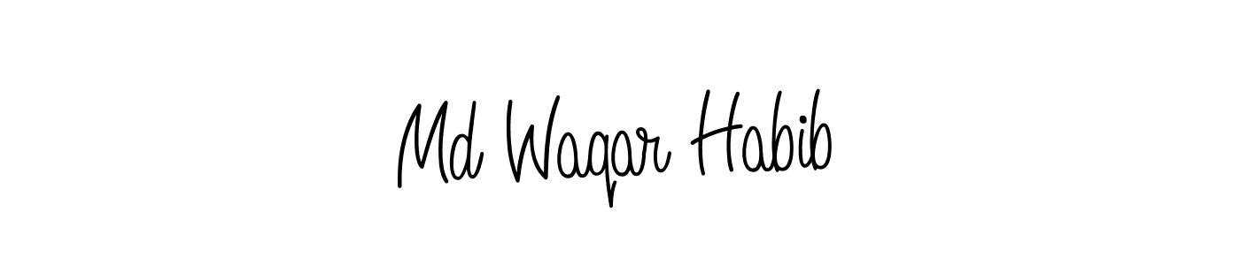 How to make Md Waqar Habib signature? Angelique-Rose-font-FFP is a professional autograph style. Create handwritten signature for Md Waqar Habib name. Md Waqar Habib signature style 5 images and pictures png