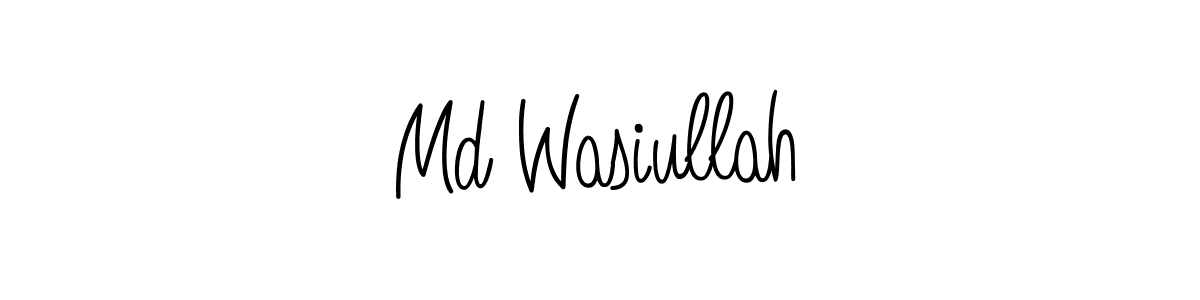 Make a beautiful signature design for name Md Wasiullah. With this signature (Angelique-Rose-font-FFP) style, you can create a handwritten signature for free. Md Wasiullah signature style 5 images and pictures png