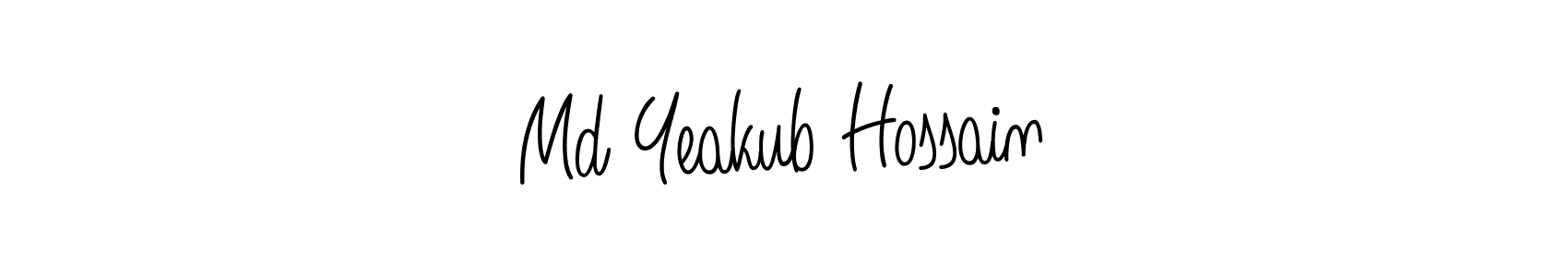 Design your own signature with our free online signature maker. With this signature software, you can create a handwritten (Angelique-Rose-font-FFP) signature for name Md Yeakub Hossain. Md Yeakub Hossain signature style 5 images and pictures png