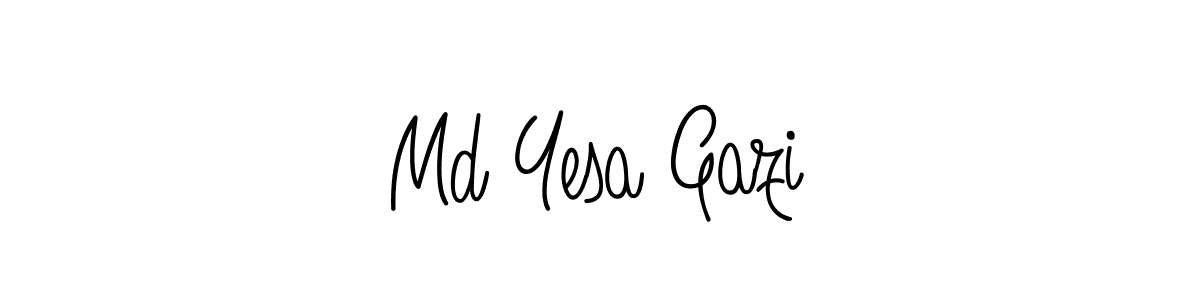 Md Yesa Gazi stylish signature style. Best Handwritten Sign (Angelique-Rose-font-FFP) for my name. Handwritten Signature Collection Ideas for my name Md Yesa Gazi. Md Yesa Gazi signature style 5 images and pictures png