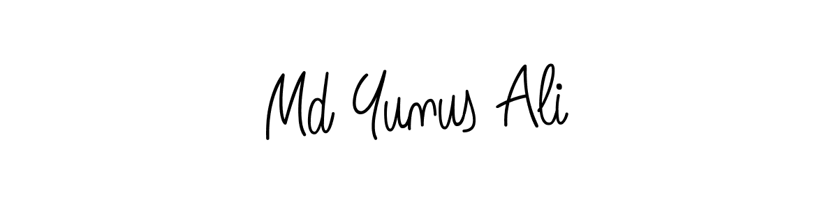 Design your own signature with our free online signature maker. With this signature software, you can create a handwritten (Angelique-Rose-font-FFP) signature for name Md Yunus Ali. Md Yunus Ali signature style 5 images and pictures png