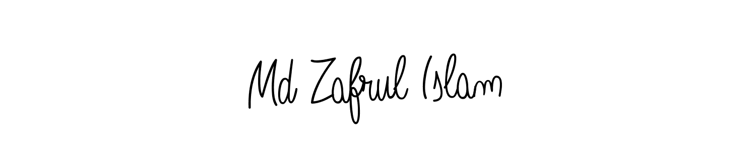 Use a signature maker to create a handwritten signature online. With this signature software, you can design (Angelique-Rose-font-FFP) your own signature for name Md Zafrul Islam. Md Zafrul Islam signature style 5 images and pictures png