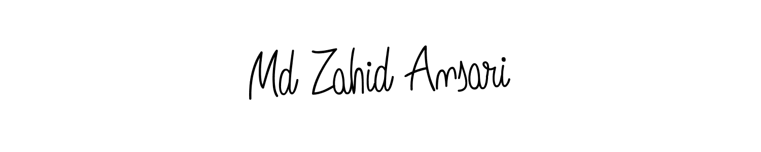 Make a beautiful signature design for name Md Zahid Ansari. With this signature (Angelique-Rose-font-FFP) style, you can create a handwritten signature for free. Md Zahid Ansari signature style 5 images and pictures png