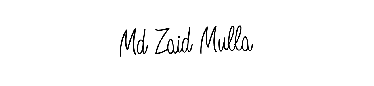 Md Zaid Mulla stylish signature style. Best Handwritten Sign (Angelique-Rose-font-FFP) for my name. Handwritten Signature Collection Ideas for my name Md Zaid Mulla. Md Zaid Mulla signature style 5 images and pictures png