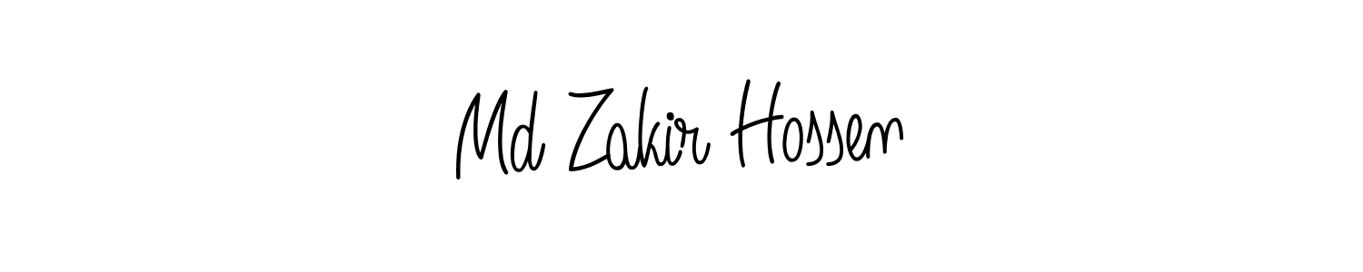 Create a beautiful signature design for name Md Zakir Hossen. With this signature (Angelique-Rose-font-FFP) fonts, you can make a handwritten signature for free. Md Zakir Hossen signature style 5 images and pictures png