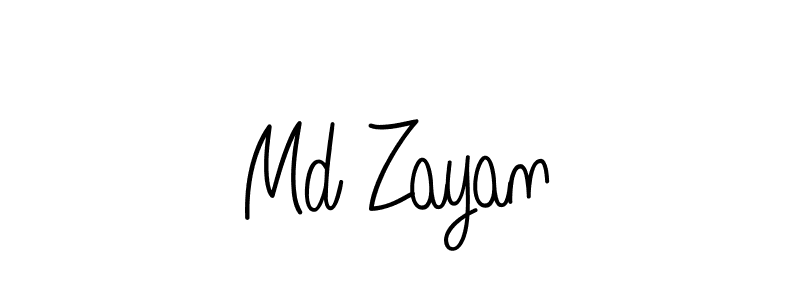 Make a beautiful signature design for name Md Zayan. With this signature (Angelique-Rose-font-FFP) style, you can create a handwritten signature for free. Md Zayan signature style 5 images and pictures png