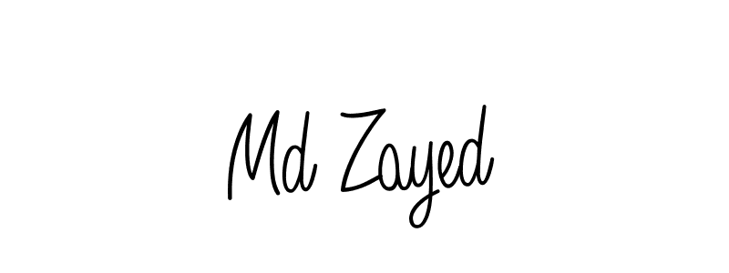 Make a beautiful signature design for name Md Zayed. With this signature (Angelique-Rose-font-FFP) style, you can create a handwritten signature for free. Md Zayed signature style 5 images and pictures png