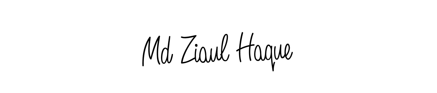 The best way (Angelique-Rose-font-FFP) to make a short signature is to pick only two or three words in your name. The name Md Ziaul Haque include a total of six letters. For converting this name. Md Ziaul Haque signature style 5 images and pictures png