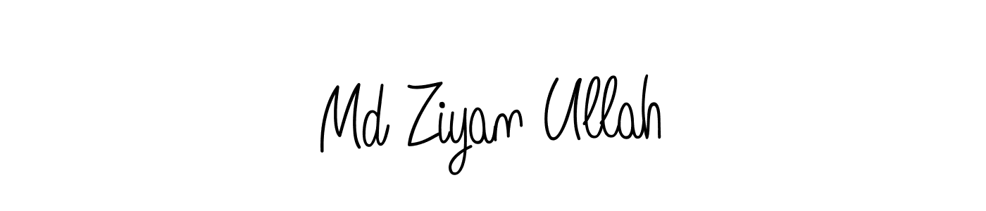 Make a beautiful signature design for name Md Ziyan Ullah. With this signature (Angelique-Rose-font-FFP) style, you can create a handwritten signature for free. Md Ziyan Ullah signature style 5 images and pictures png