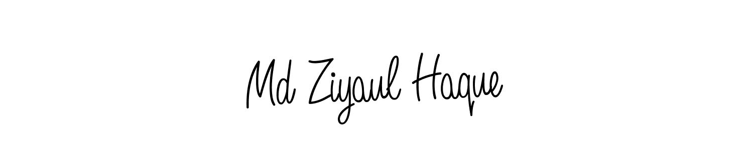 The best way (Angelique-Rose-font-FFP) to make a short signature is to pick only two or three words in your name. The name Md Ziyaul Haque include a total of six letters. For converting this name. Md Ziyaul Haque signature style 5 images and pictures png