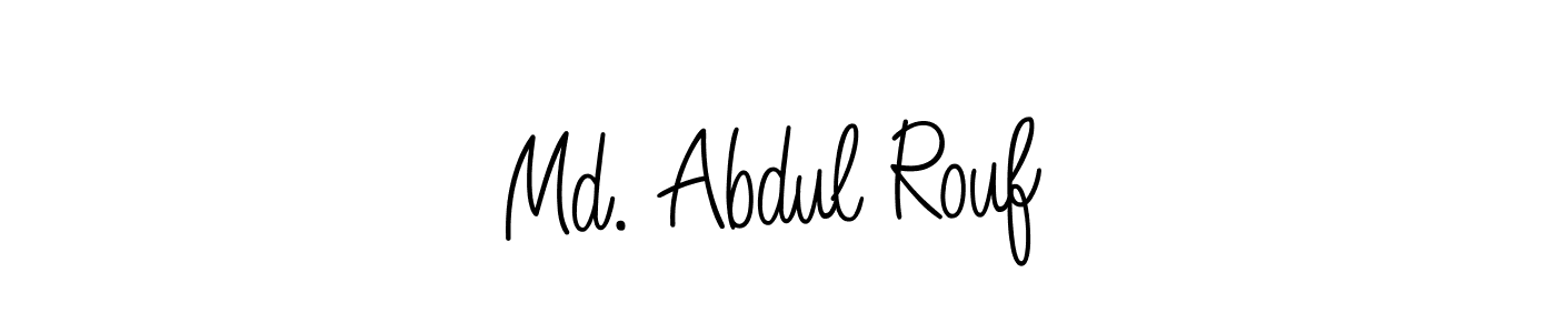 How to make Md. Abdul Rouf name signature. Use Angelique-Rose-font-FFP style for creating short signs online. This is the latest handwritten sign. Md. Abdul Rouf signature style 5 images and pictures png