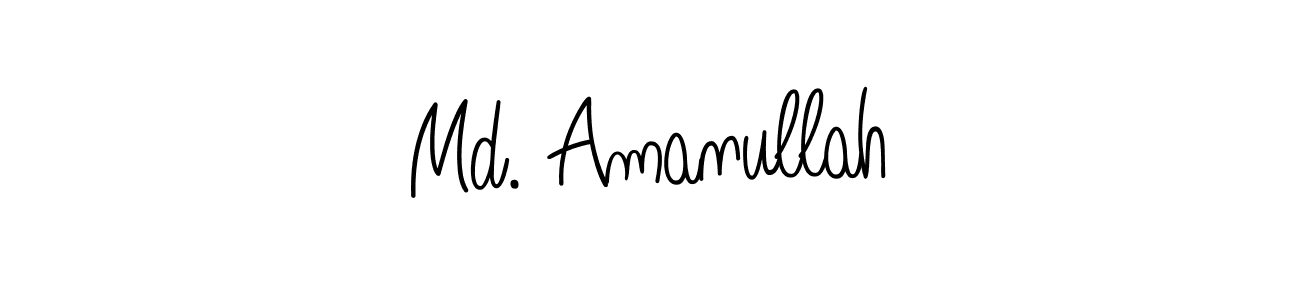 The best way (Angelique-Rose-font-FFP) to make a short signature is to pick only two or three words in your name. The name Md. Amanullah include a total of six letters. For converting this name. Md. Amanullah signature style 5 images and pictures png