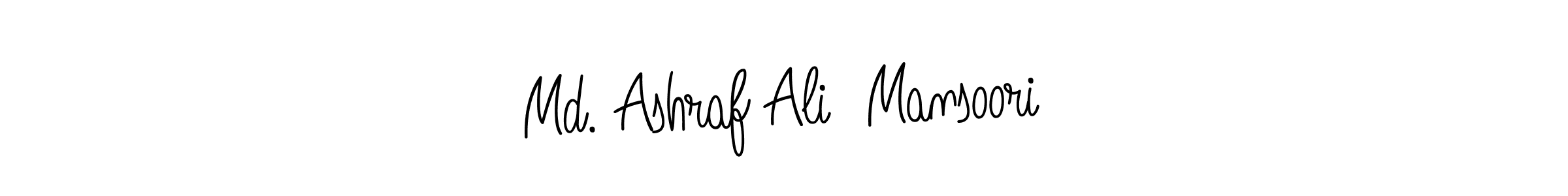 Make a beautiful signature design for name Md. Ashraf Ali  Mansoori. With this signature (Angelique-Rose-font-FFP) style, you can create a handwritten signature for free. Md. Ashraf Ali  Mansoori signature style 5 images and pictures png