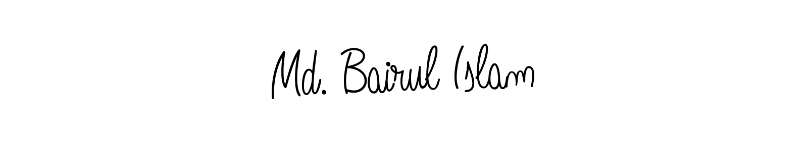 The best way (Angelique-Rose-font-FFP) to make a short signature is to pick only two or three words in your name. The name Md. Bairul Islam include a total of six letters. For converting this name. Md. Bairul Islam signature style 5 images and pictures png