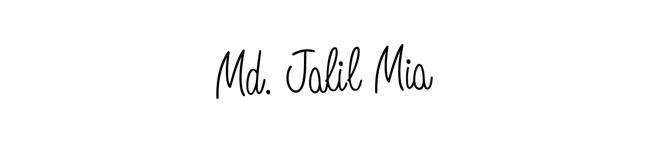 Design your own signature with our free online signature maker. With this signature software, you can create a handwritten (Angelique-Rose-font-FFP) signature for name Md. Jalil Mia. Md. Jalil Mia signature style 5 images and pictures png