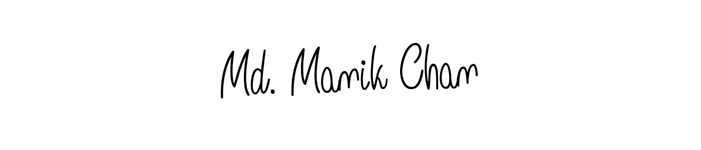 Create a beautiful signature design for name Md. Manik Chan. With this signature (Angelique-Rose-font-FFP) fonts, you can make a handwritten signature for free. Md. Manik Chan signature style 5 images and pictures png