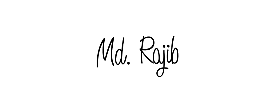 Design your own signature with our free online signature maker. With this signature software, you can create a handwritten (Angelique-Rose-font-FFP) signature for name Md. Rajib. Md. Rajib signature style 5 images and pictures png