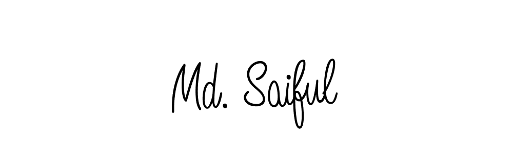 Create a beautiful signature design for name Md. Saiful. With this signature (Angelique-Rose-font-FFP) fonts, you can make a handwritten signature for free. Md. Saiful signature style 5 images and pictures png
