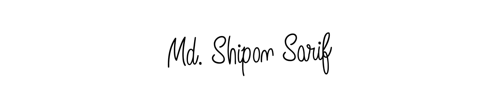 You should practise on your own different ways (Angelique-Rose-font-FFP) to write your name (Md. Shipon Sarif) in signature. don't let someone else do it for you. Md. Shipon Sarif signature style 5 images and pictures png