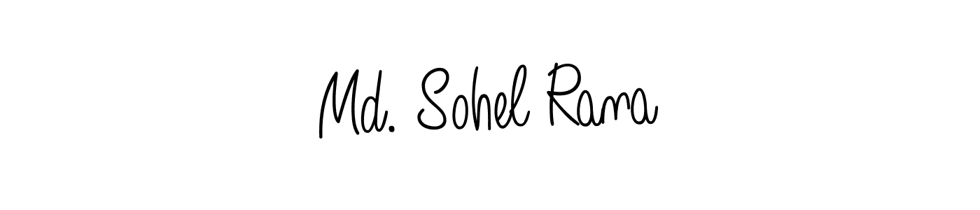 You should practise on your own different ways (Angelique-Rose-font-FFP) to write your name (Md. Sohel Rana) in signature. don't let someone else do it for you. Md. Sohel Rana signature style 5 images and pictures png