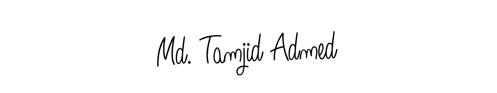 Use a signature maker to create a handwritten signature online. With this signature software, you can design (Angelique-Rose-font-FFP) your own signature for name Md. Tamjid Admed. Md. Tamjid Admed signature style 5 images and pictures png