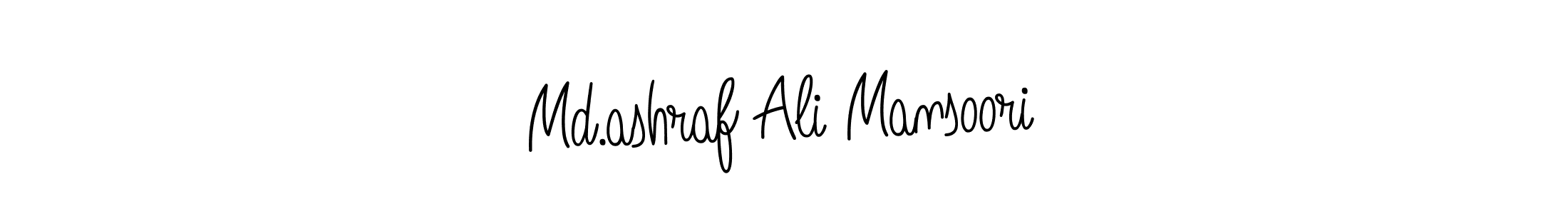 if you are searching for the best signature style for your name Md.ashraf Ali Mansoori. so please give up your signature search. here we have designed multiple signature styles  using Angelique-Rose-font-FFP. Md.ashraf Ali Mansoori signature style 5 images and pictures png