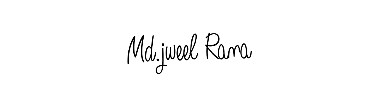 Also we have Md.jweel Rana name is the best signature style. Create professional handwritten signature collection using Angelique-Rose-font-FFP autograph style. Md.jweel Rana signature style 5 images and pictures png