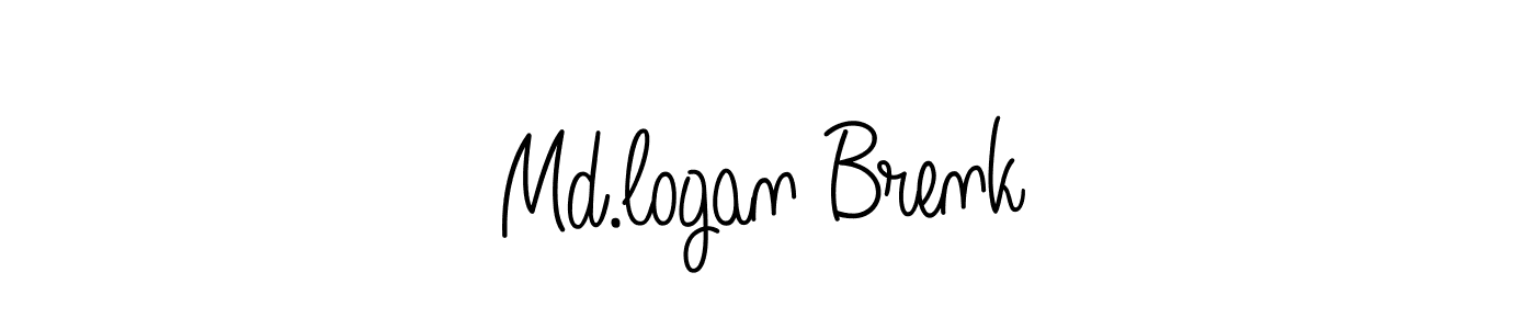 How to make Md.logan Brenk name signature. Use Angelique-Rose-font-FFP style for creating short signs online. This is the latest handwritten sign. Md.logan Brenk signature style 5 images and pictures png