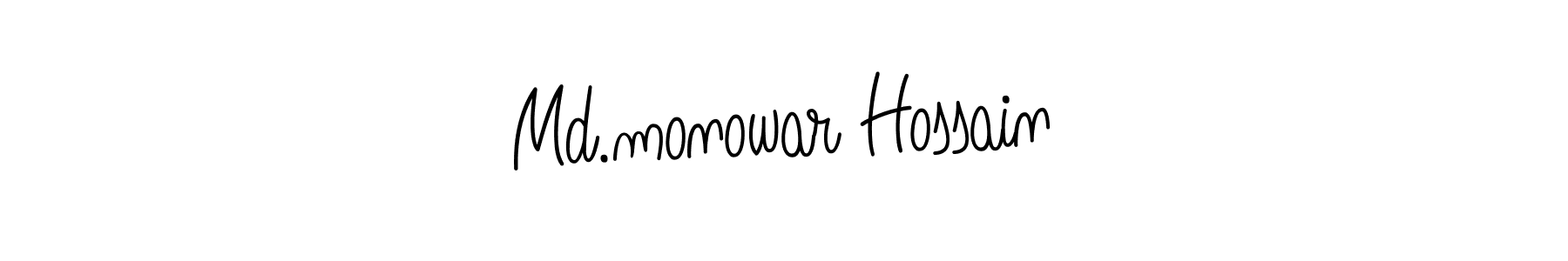 Create a beautiful signature design for name Md.monowar Hossain. With this signature (Angelique-Rose-font-FFP) fonts, you can make a handwritten signature for free. Md.monowar Hossain signature style 5 images and pictures png