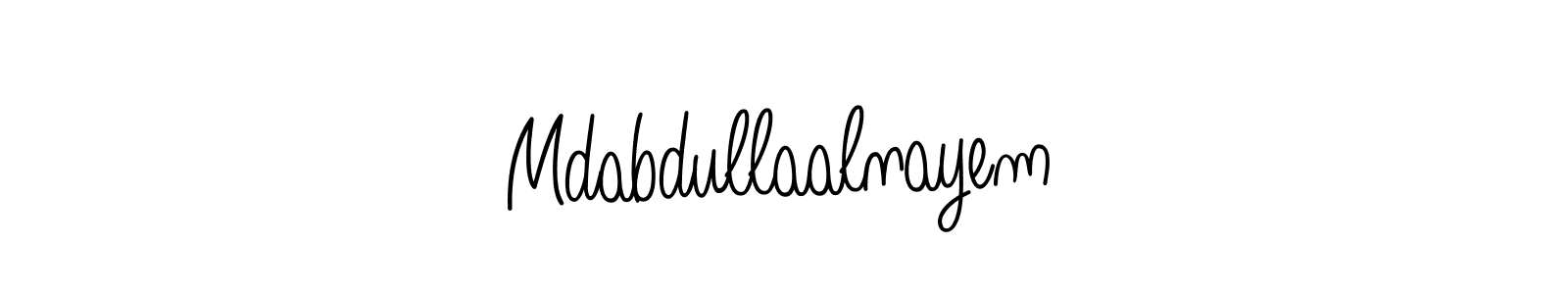 Create a beautiful signature design for name Mdabdullaalnayem. With this signature (Angelique-Rose-font-FFP) fonts, you can make a handwritten signature for free. Mdabdullaalnayem signature style 5 images and pictures png
