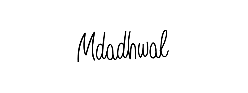 Make a beautiful signature design for name Mdadhwal. With this signature (Angelique-Rose-font-FFP) style, you can create a handwritten signature for free. Mdadhwal signature style 5 images and pictures png